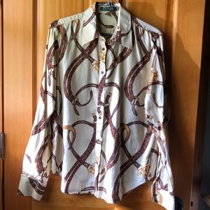 Ralph Lauren bridle and horseshoe button down, women’s medium